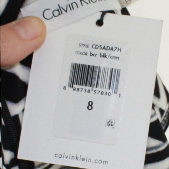 CALVIN KLEIN Black & White Sleeveless JumpSuit | Size 8 | MSRP $129 💋 NWOT - Picture 10 of 11